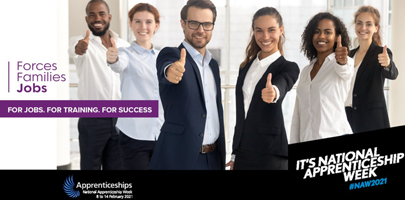 Postcard promoting FFJs and Apprenticeship Week